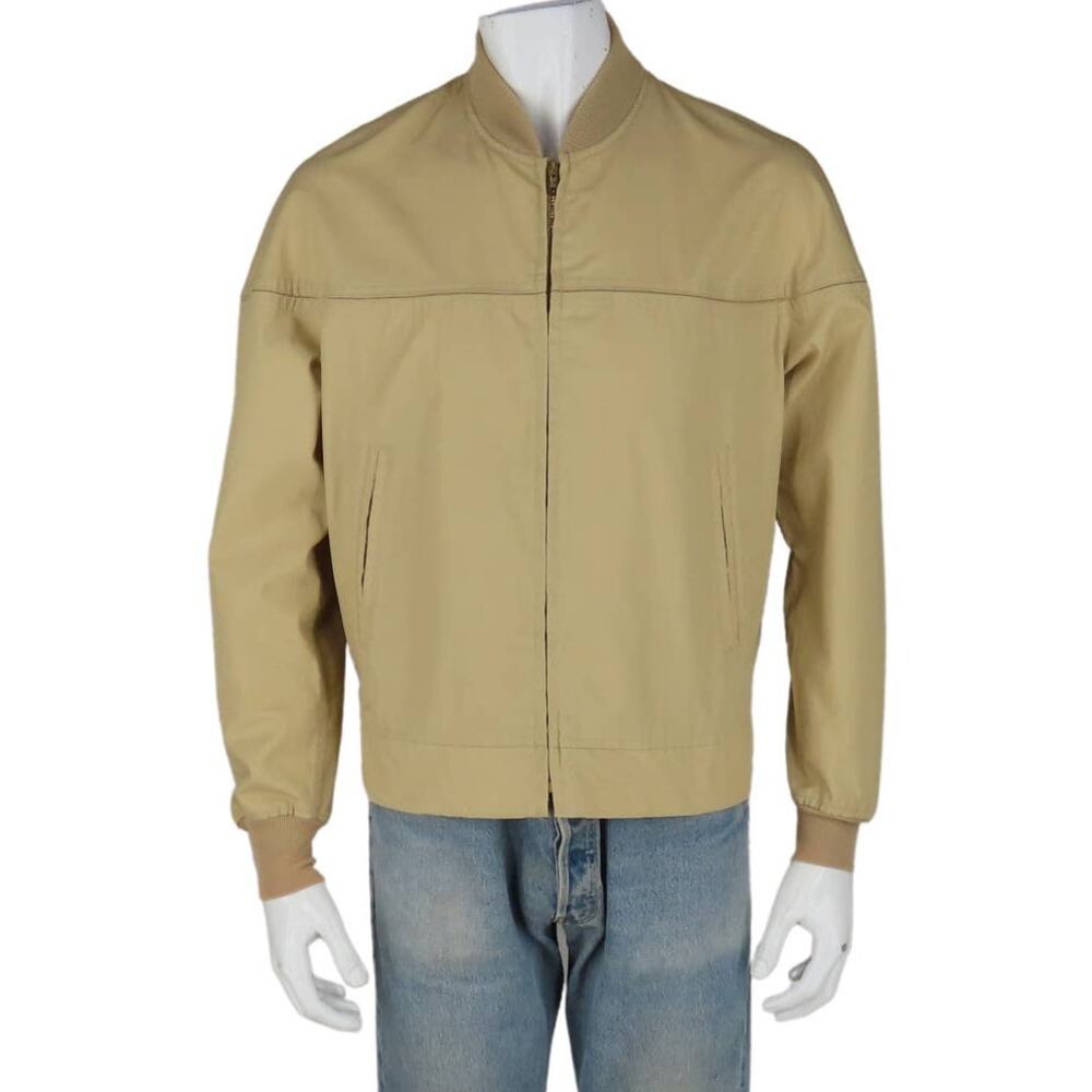 60s Vintage Shanhouse Khaki Varsity Windbreaker Rockabilly Mod Hipster Jacket